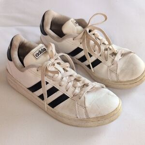 Adidas Classic White and Black Trainers